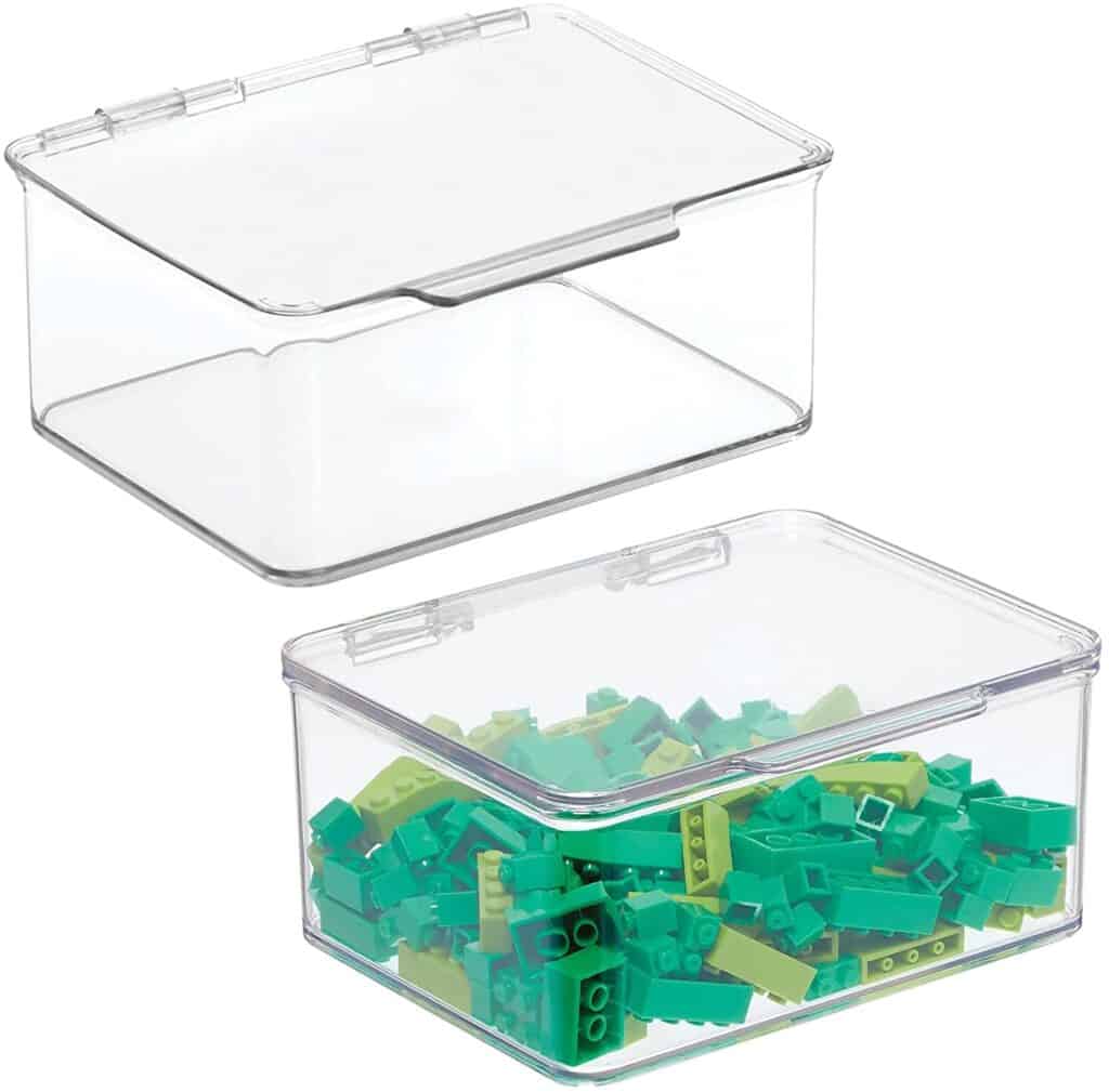 Bins & Things Lego Storage, Bin Box Organizer - Kids Toy Storage Containers  - Small Brick Shaped Tub