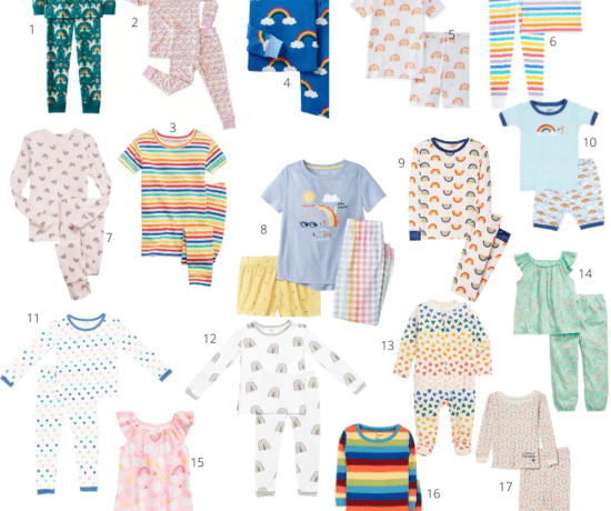 rainbow pajamas for kids