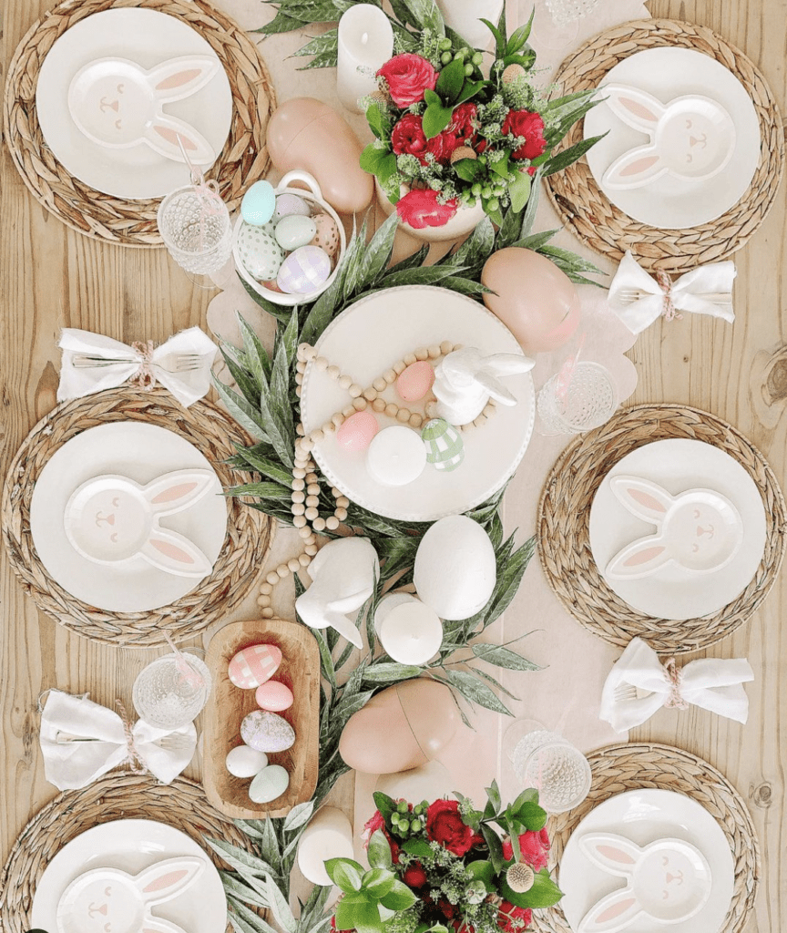 family Easter tablescape