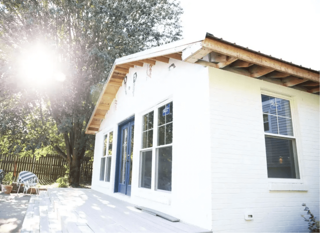 white home exterior