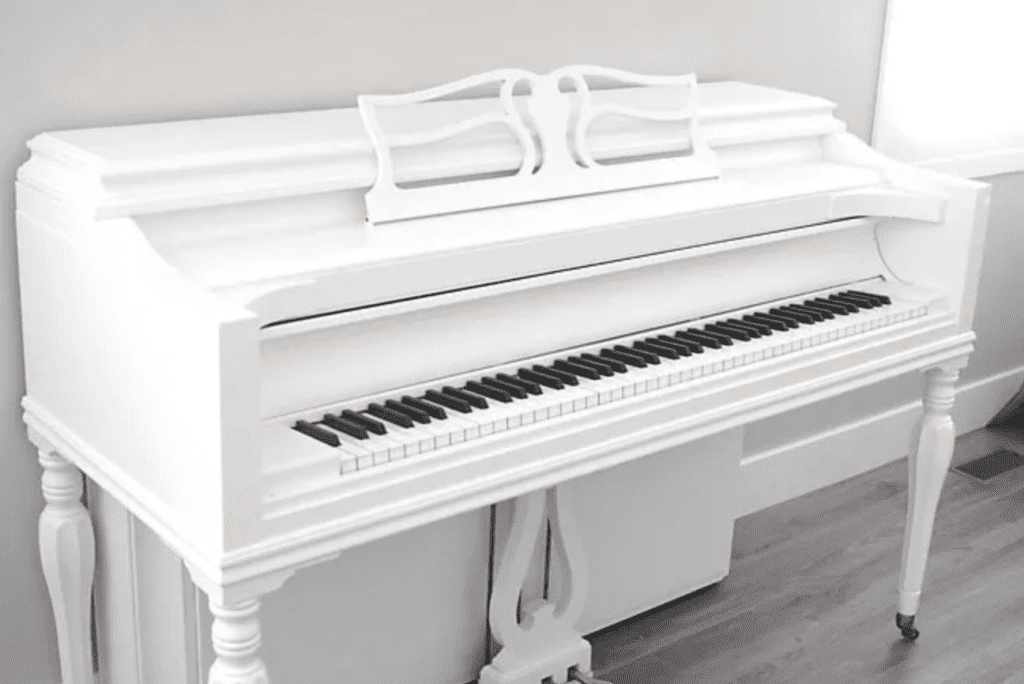 white piano