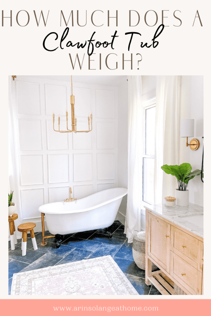 how much does a clawfoot tub weigh?