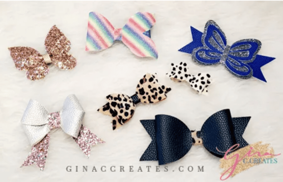 diy leather hair bows