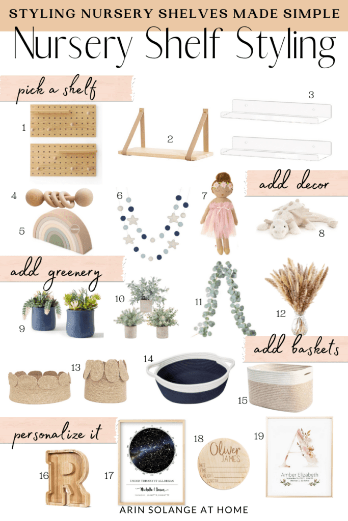 Nursery Shelf Decor Ideas