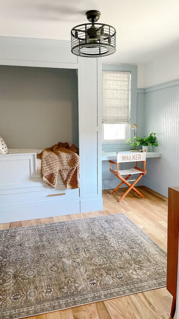 light blue bedroom 