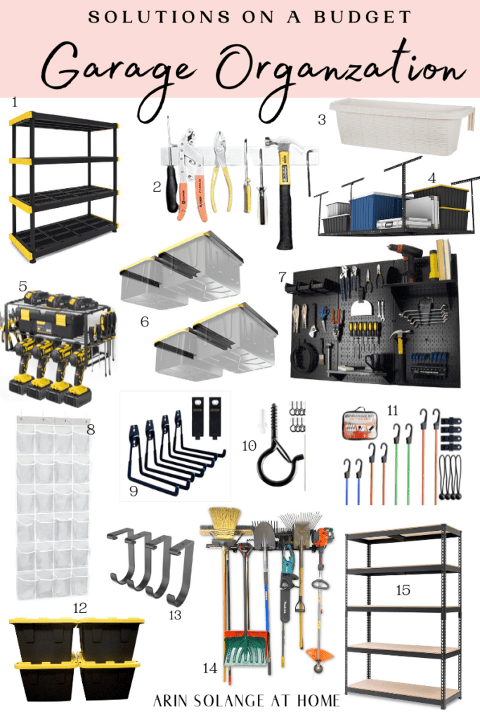 how to organize garage on a budget