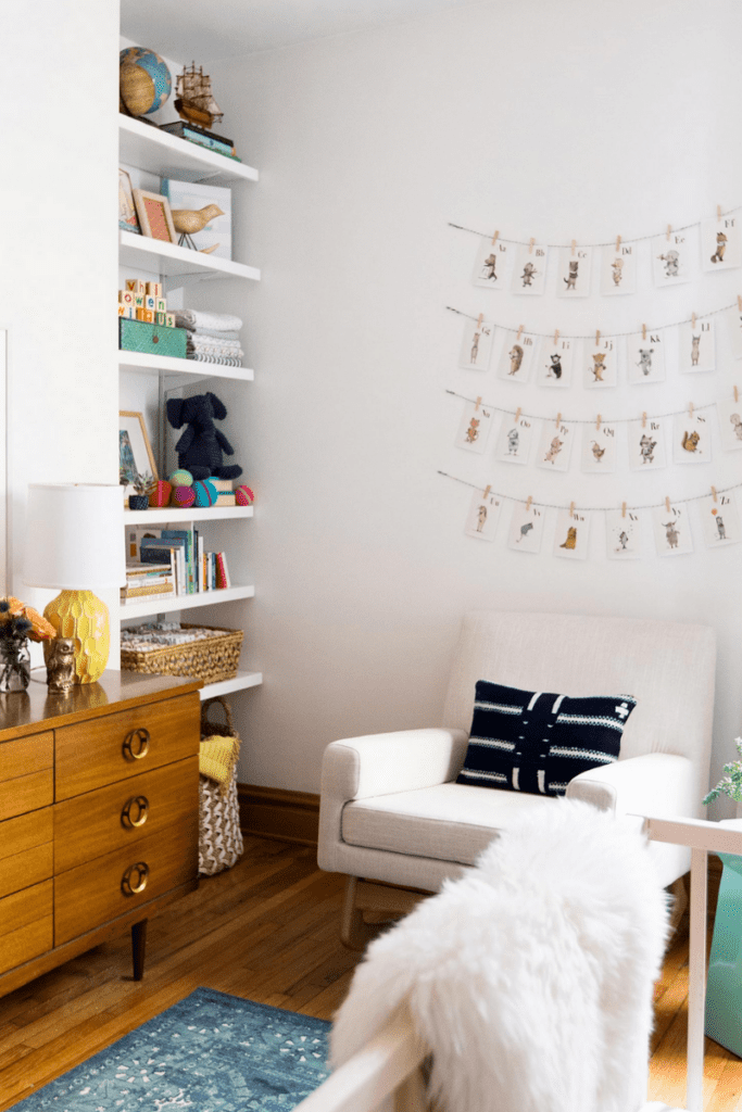 Nursery Shelf Decor Ideas