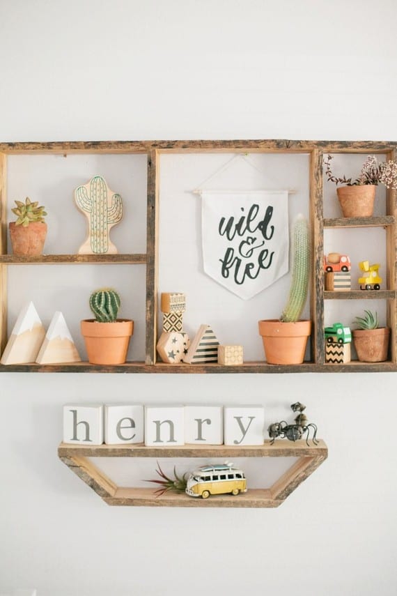 personalized shelf decor