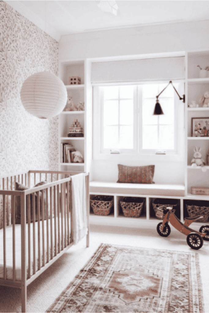 Shelves in baby outlet nursery