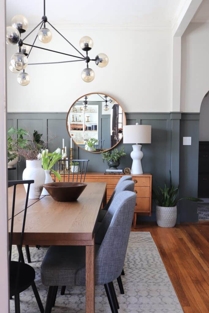 two toned dining room