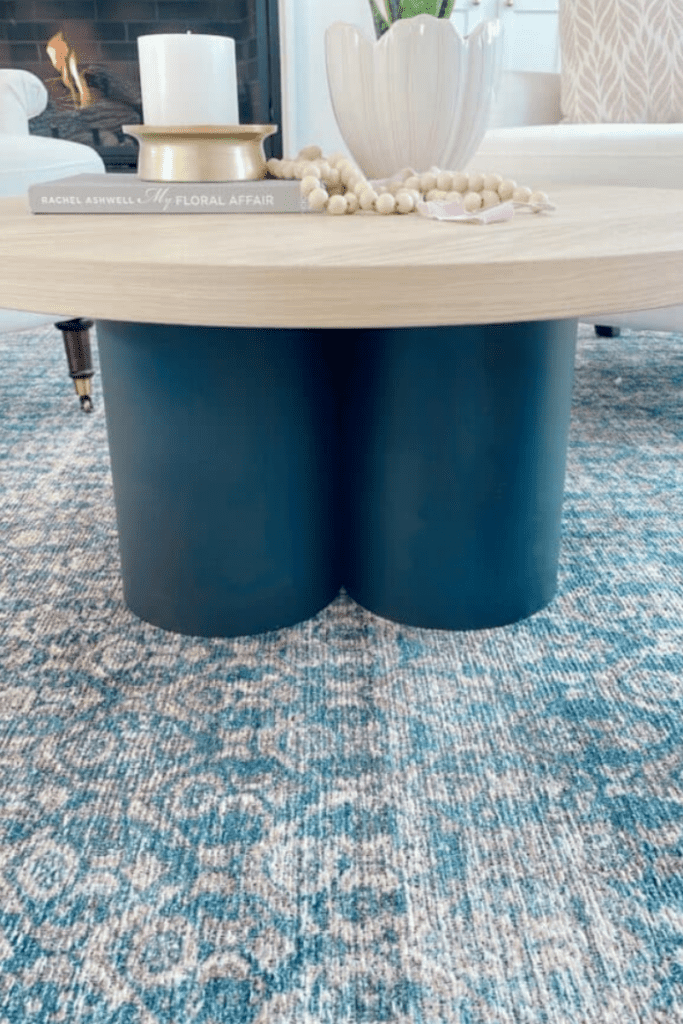 modern area rug under coffee table
