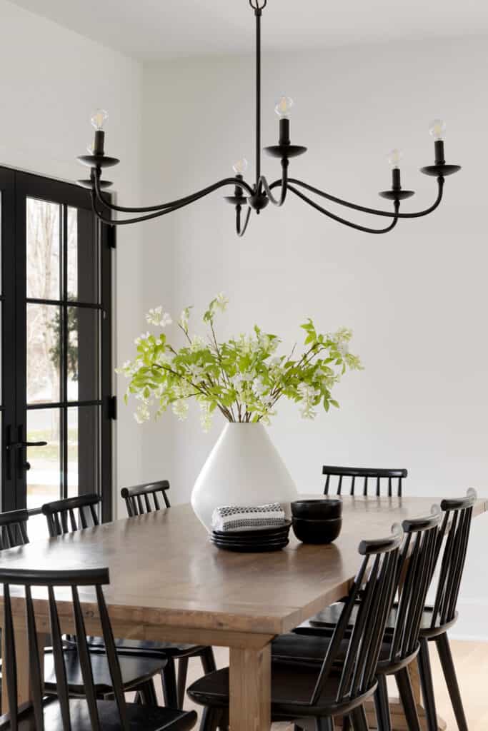bright white dining room