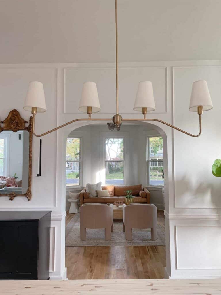 bright white dining room