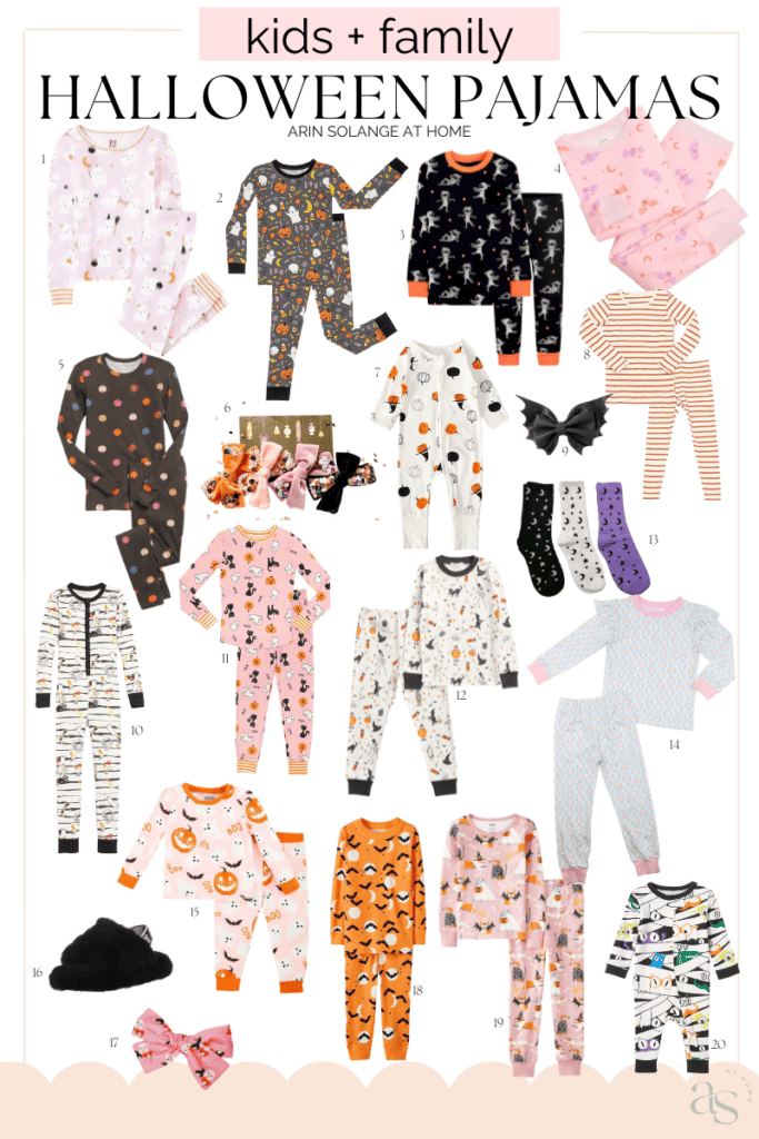 Halloween pajamas for kids and the family