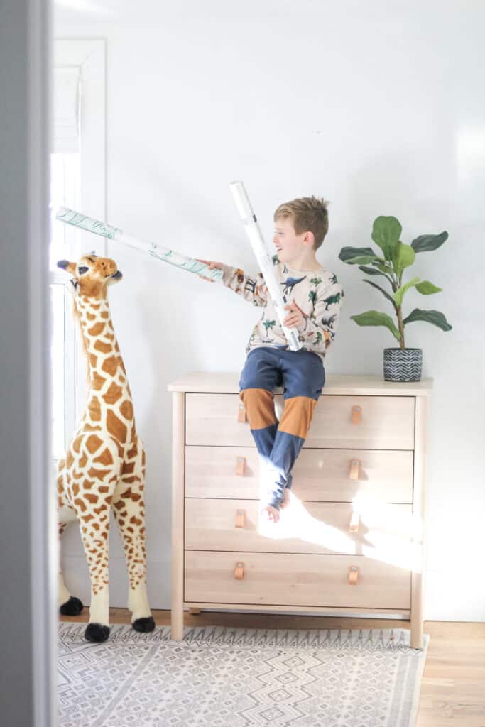 boy playing in his room 