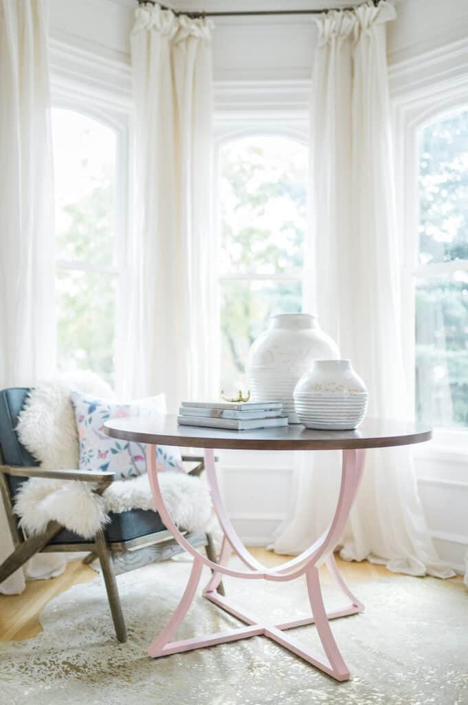 Coffee Floral Curtains 120 Inch - Cream White Linen Back Tab Farmhouse Living Room Drapes