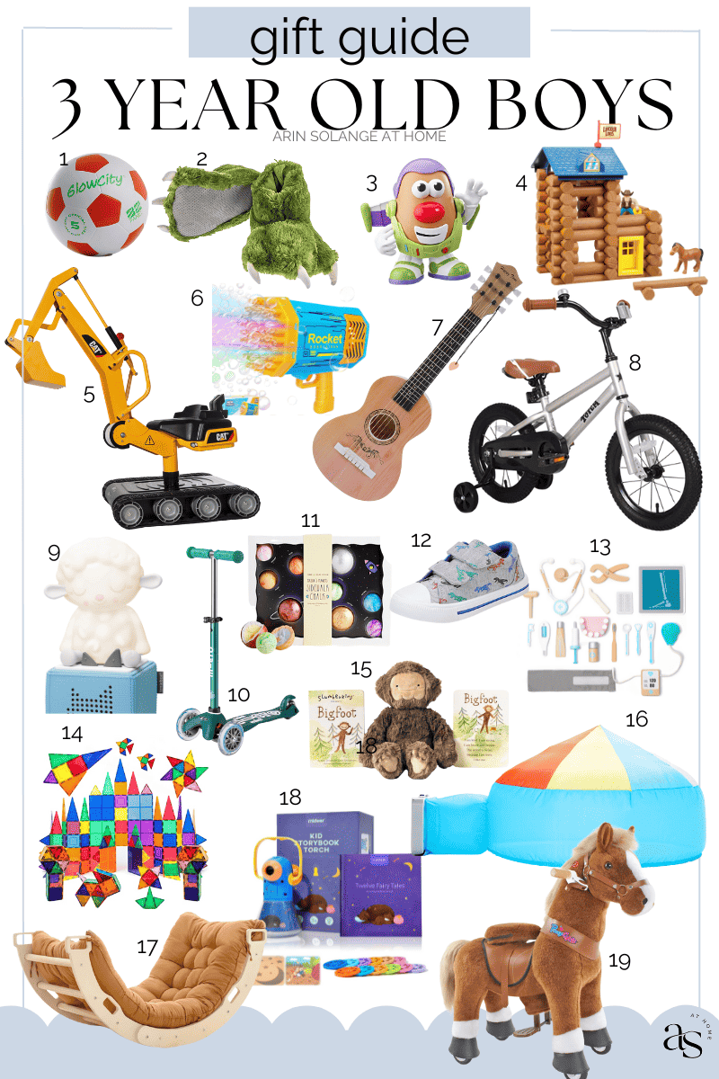 Best Gifts for 3 Year Old Boy arinsolangeathome