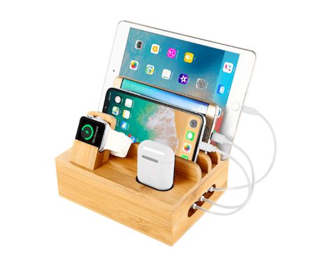 Bamboo Charging Station is a great male teacher gift idea