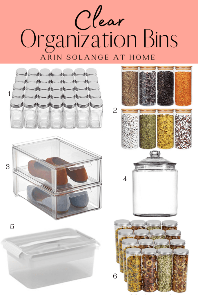 Clear Organization Bins