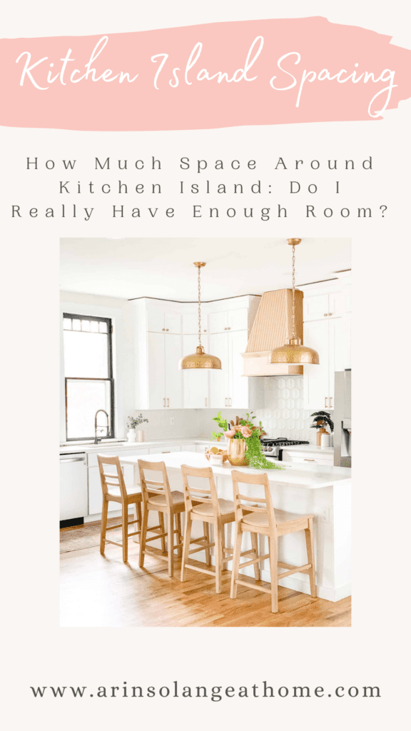 How Much Space Around Kitchen Island Pinned