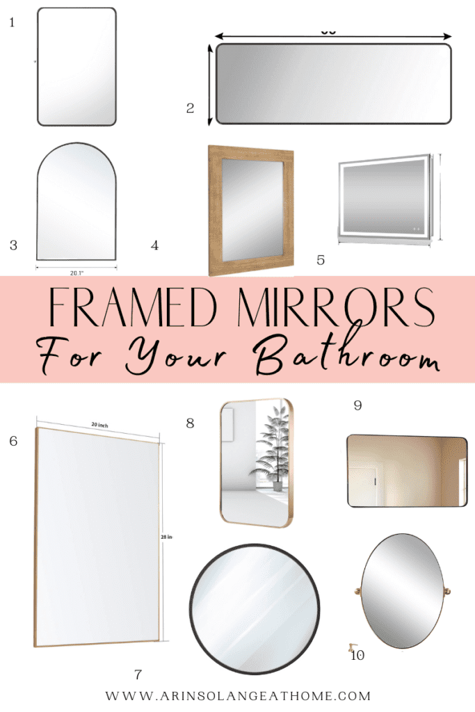 DIY Bathroom Mirror Frame Ideas Round Up