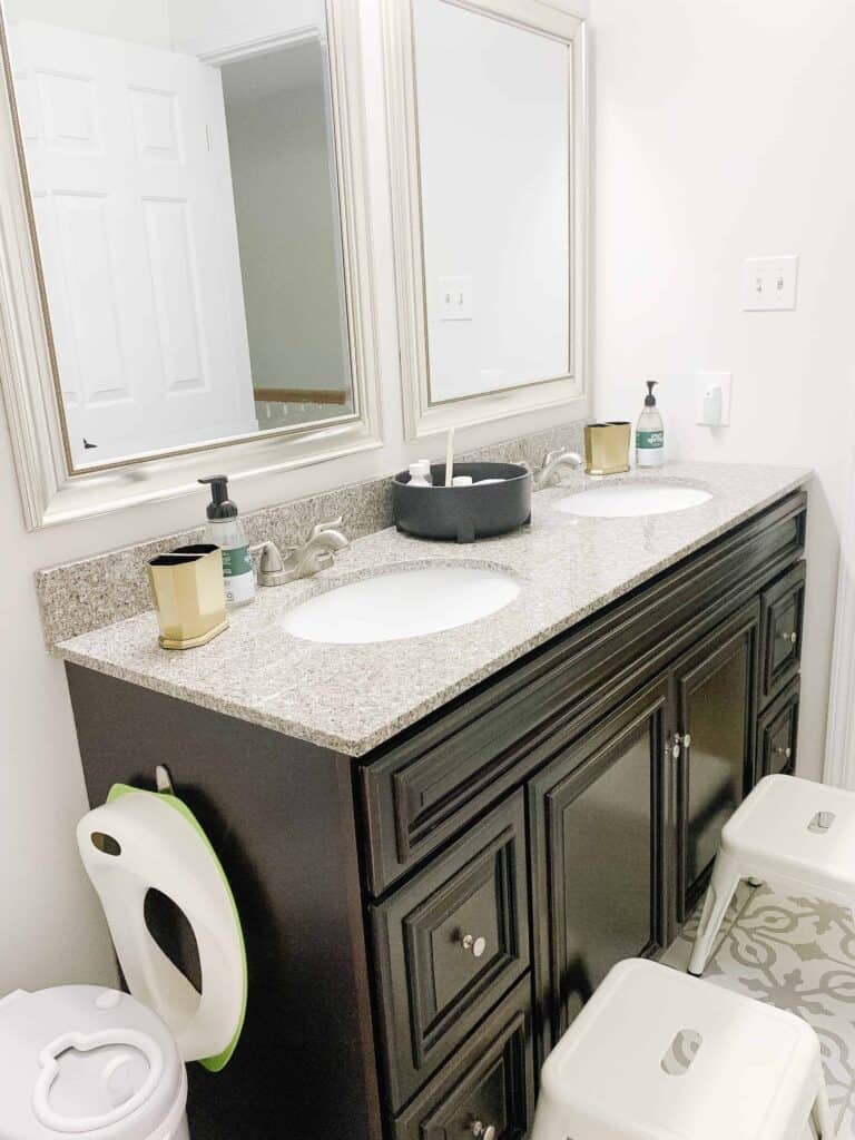 How To Update A Bathroom Vanity On A Budget * Hip & Humble Style