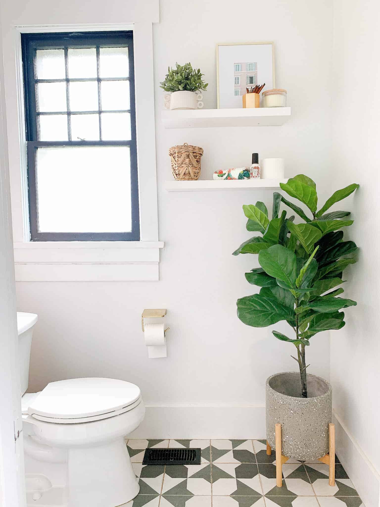How To Decorate Bathroom Shelves - Through My Front Porch