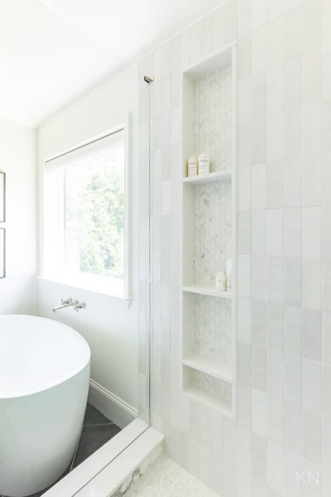 Shower Tile Trim Ideas Alcoves and Shelves