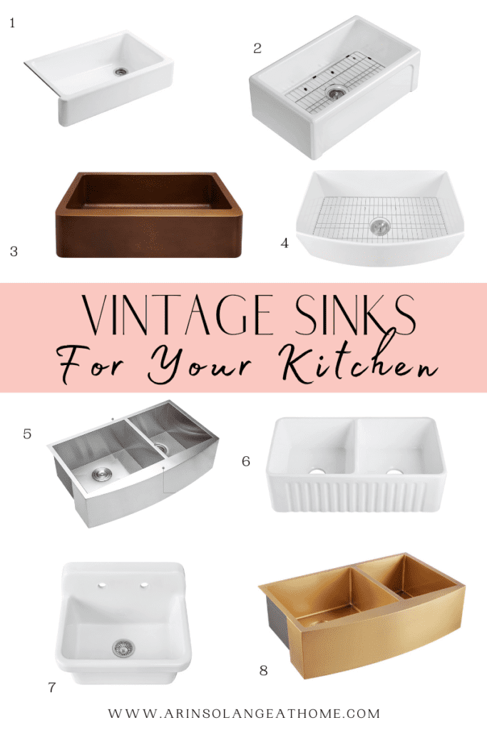 Vintage Style Kitchen Sink Pin