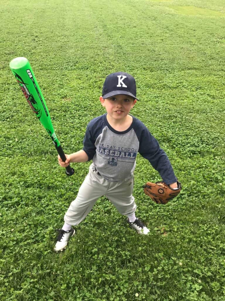 Little boy in baseball gear
