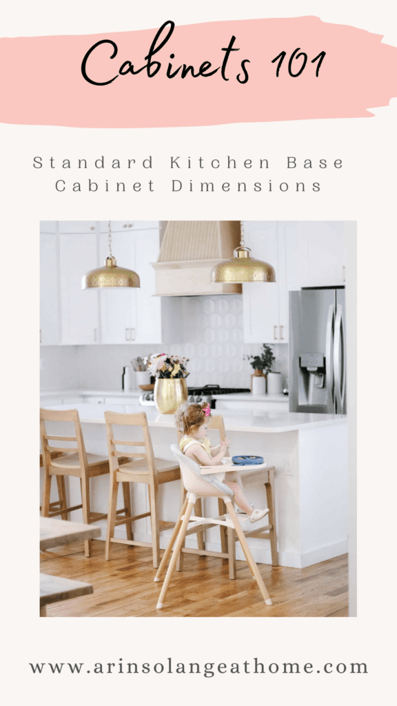 Standard Kitchen Base Cabinet Dimensions Pin