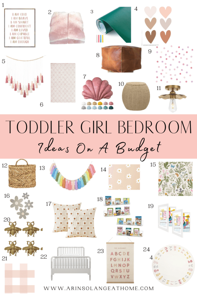 Shop my favorite Amazon finds for toddler girl bedroom ideas on a budget.