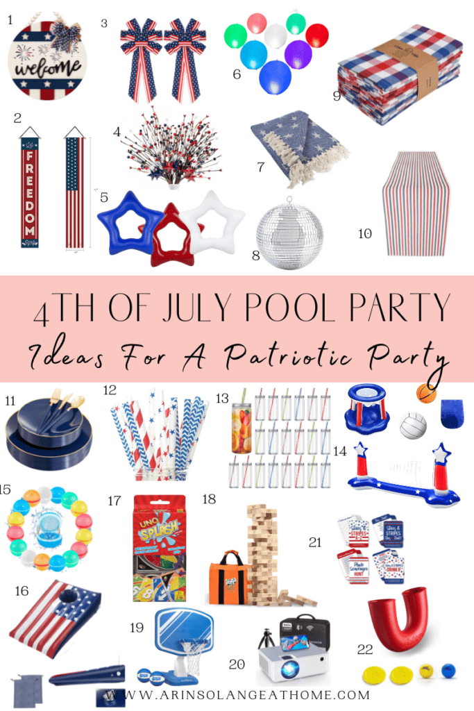 4th Of July Pool Party Ideas Round Up Of Amazon Favorites