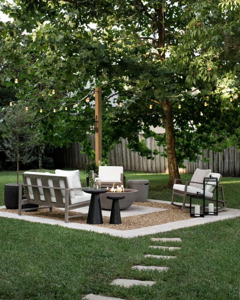 The perfect spot in your backyard for where to put your fire pit. 