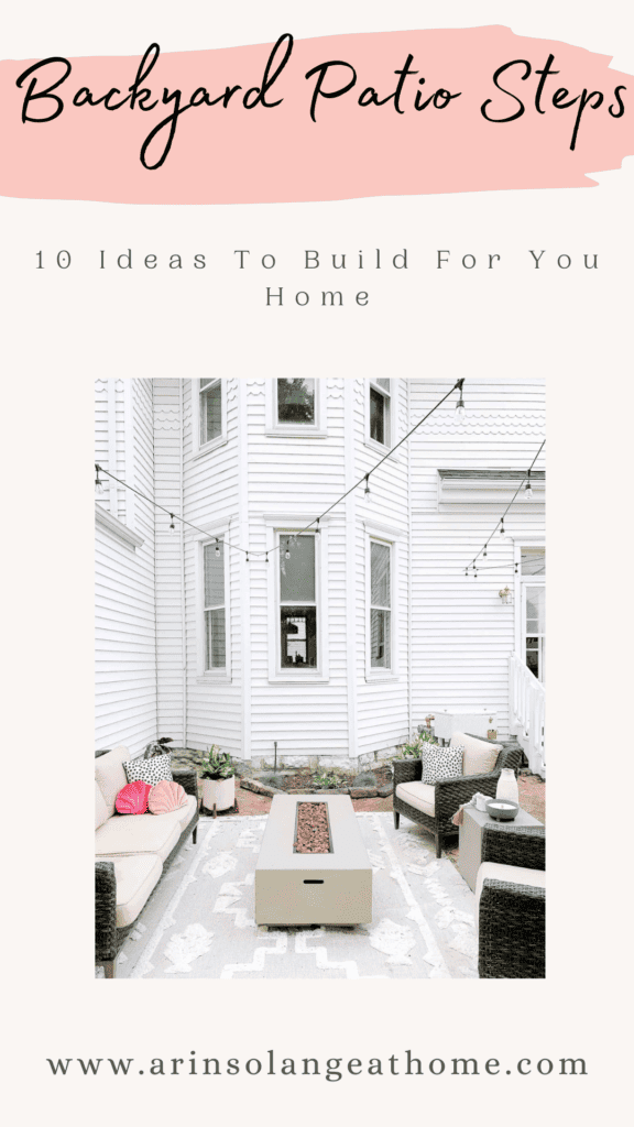 Backyard Patio Steps: 10 Ideas To Build For Your Home - White patio.