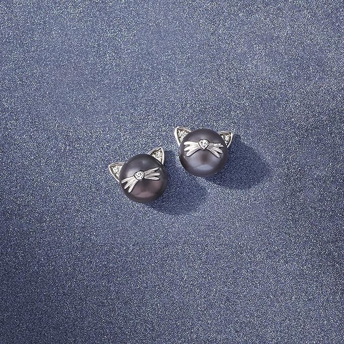 Pearl earring sizes range from 2 mm up to 11 mm with these kitten pearl earrings at 8.5 mm.