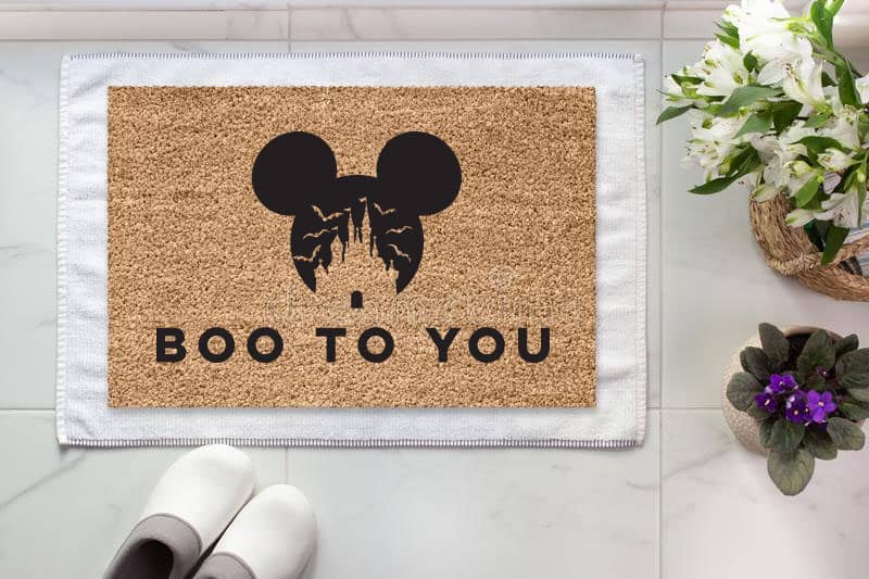 DIY Halloween Decorations Disney Boo Dormat.