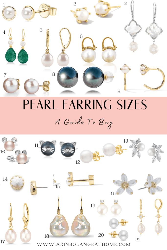 21 Pearl Earrings & Pearl Earring Sizes: A Guide To Buy - arinsolangeathome