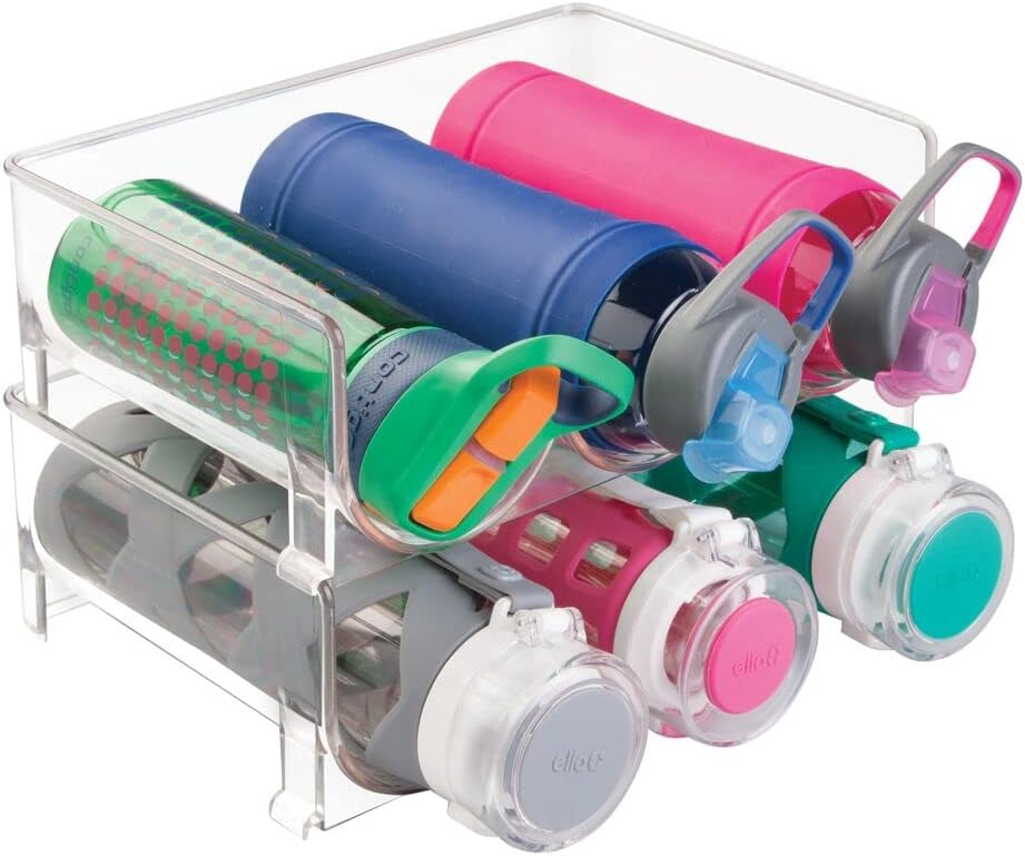 Stackable Plastic 3 Bottle Refrigerator Wine Rack - arinsolangeathome
