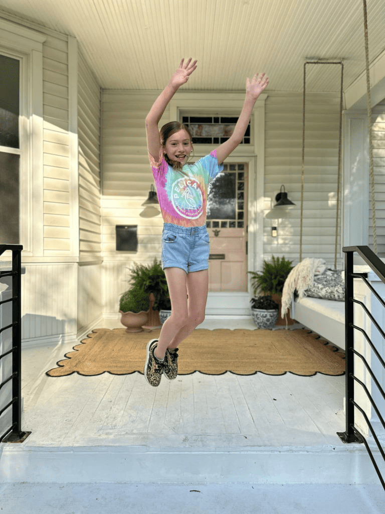 Girl jumping