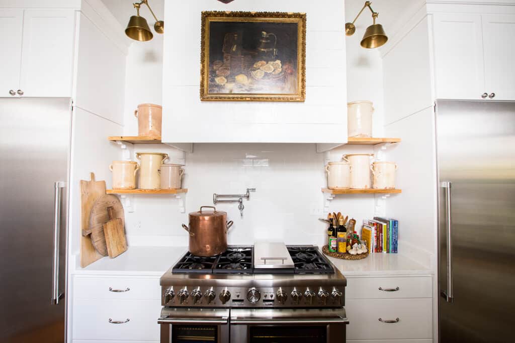 Grandmillennial kitchen stove