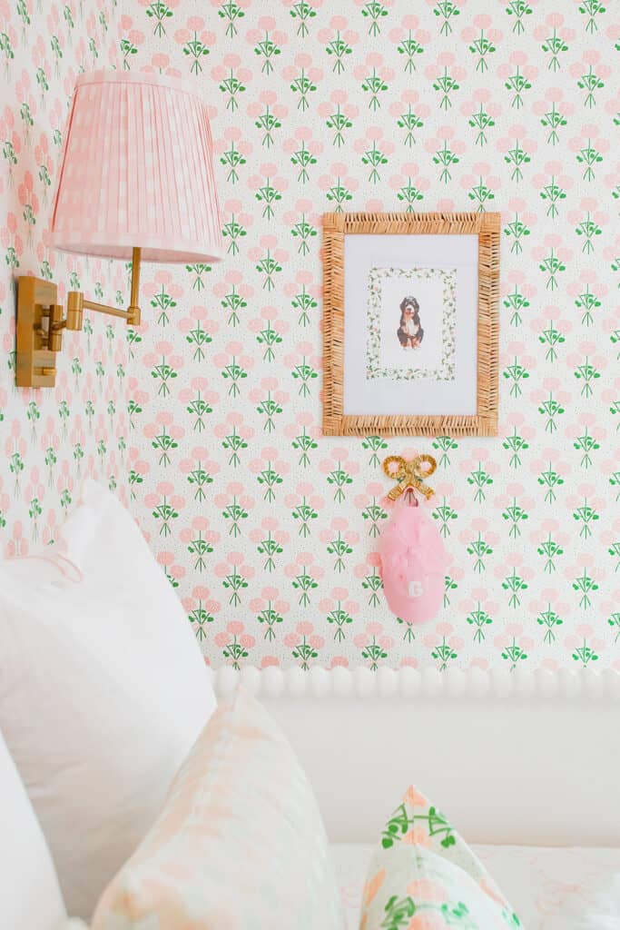 pink and green toddler girl room