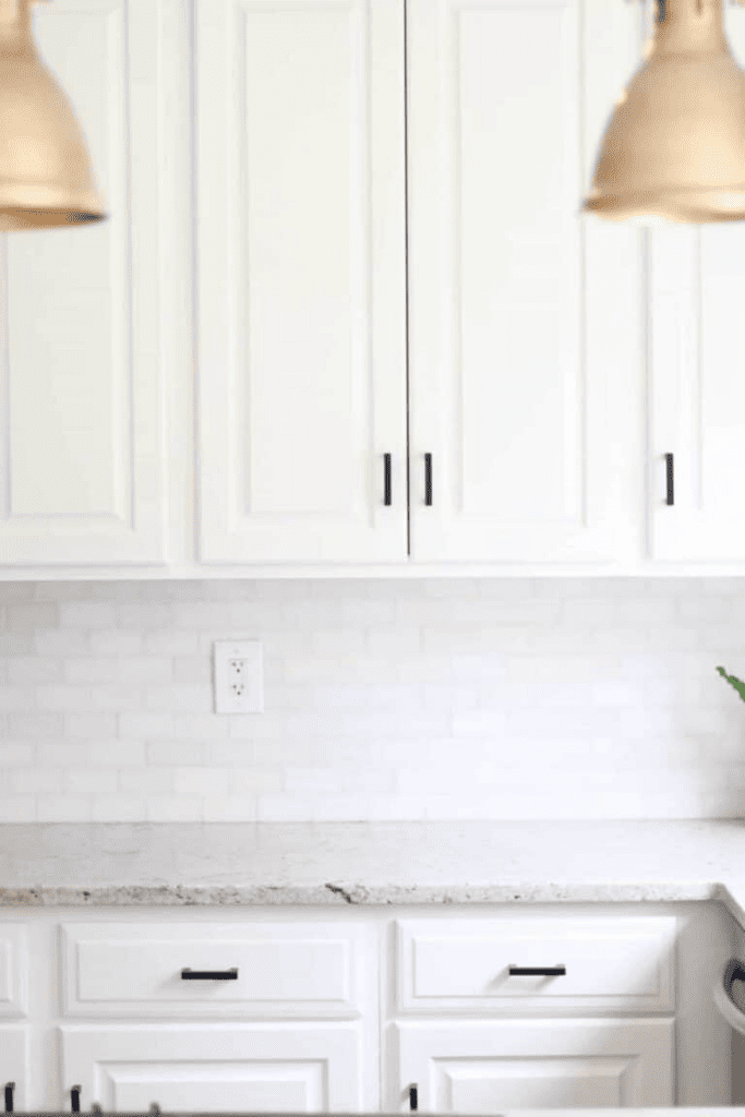 White painted cabinets DIY