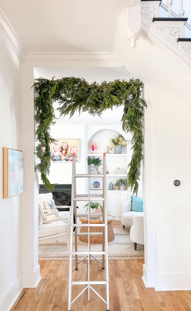 the best ladder for high ceilings to hang garland