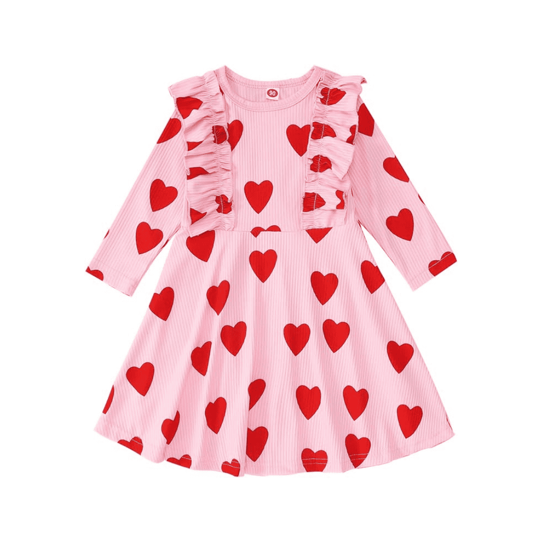 Pink Heart Valentine's Dress - arinsolangeathome