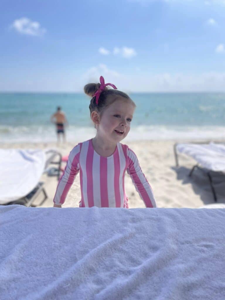 Little girl at the beach