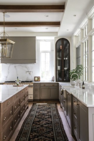Arched kitchen cabinet