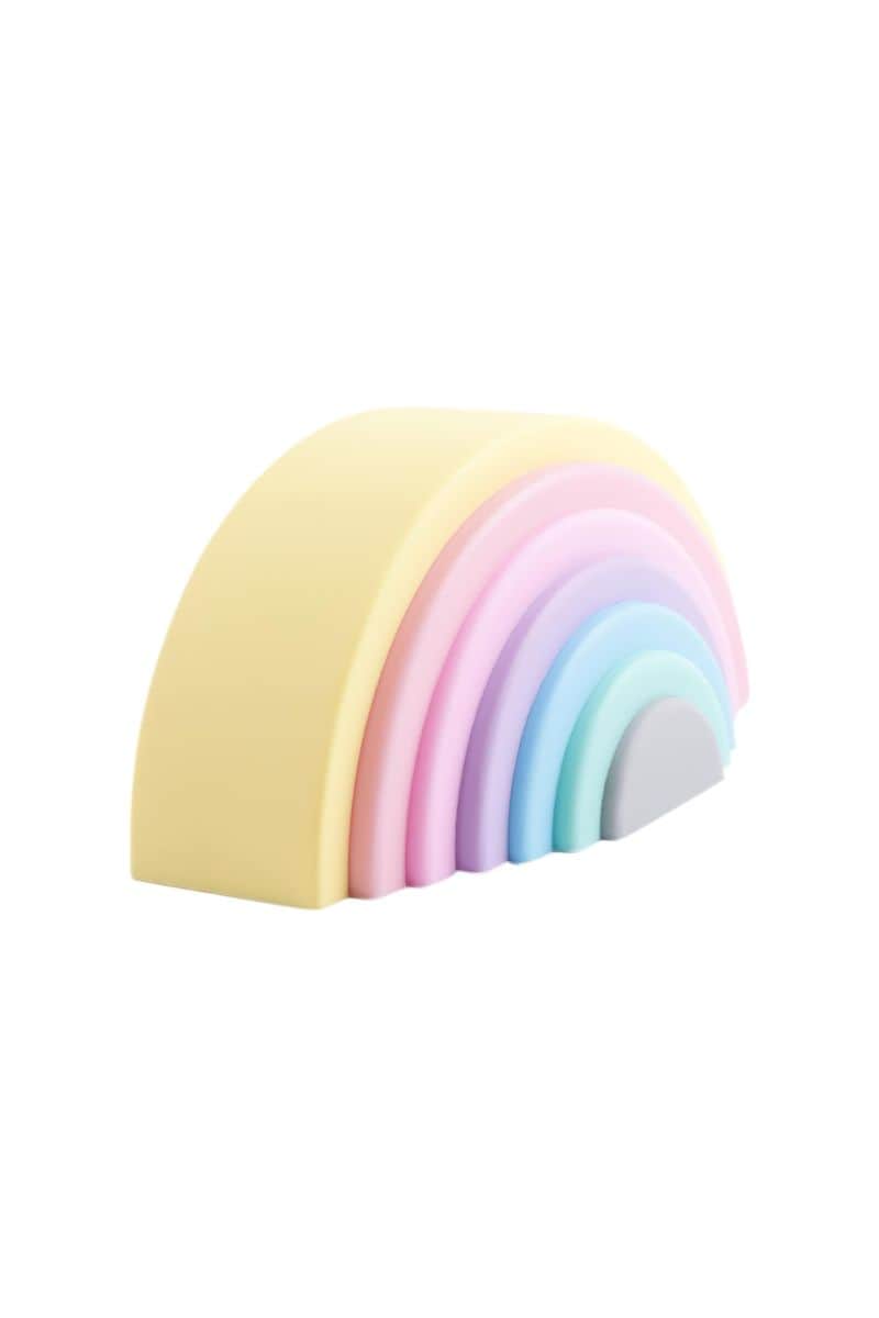Sugar + Maple 9 piece Silicone Stacking Rainbow