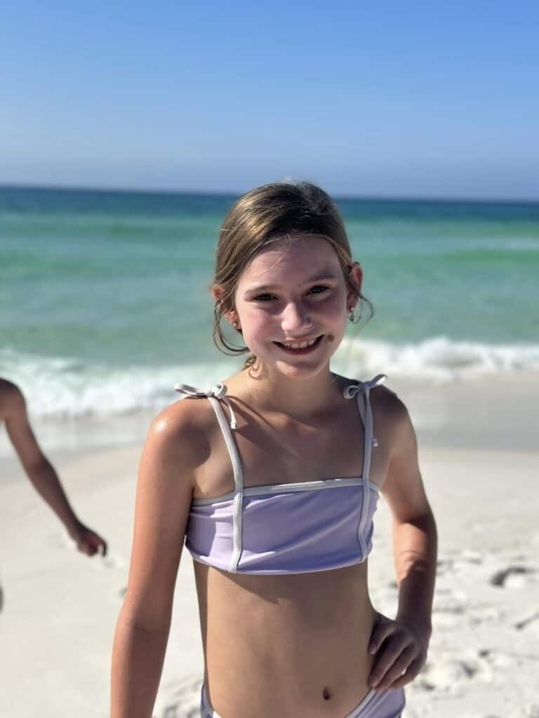 young girl at beach