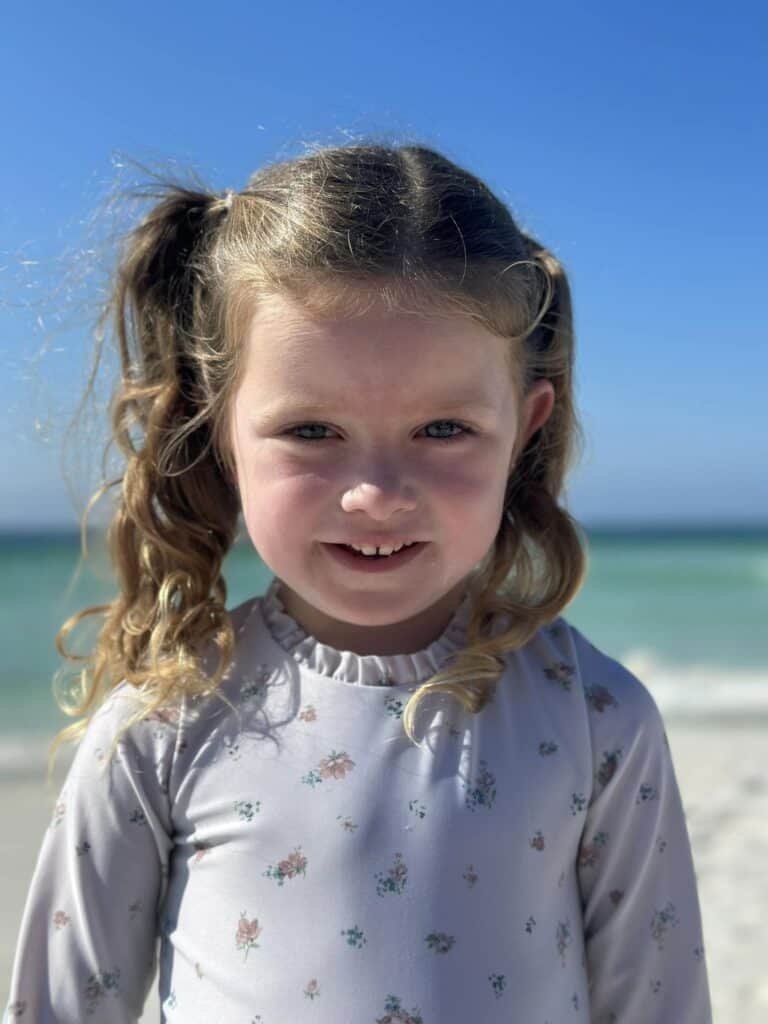 little girl at beach
